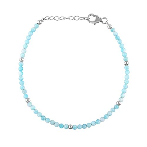 Amazonite Round 3mm Smooth beads adjustable stacking bracelet | STK-0068