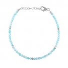 Amazonite Round 3mm Smooth beads adjustable stacking bracelet | STK-0068