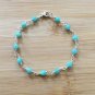 Amazonite Round 4mm Smooth beads adjustable stacking bracelet | STK-0081