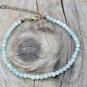 Amazonite Round 3mm Smooth beads adjustable stacking bracelet | STK-0089