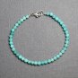 Amazonite Round 4mm Smooth beads adjustable stacking bracelet | STK-0093