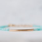 Amazonite Round 3mm Smooth beads adjustable stacking bracelet | STK-0107
