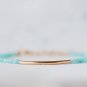 Amazonite Round 3mm Smooth beads adjustable stacking bracelet | STK-0107
