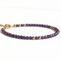 Amethyst Round 2mm Faceted beads adjustable stacking bracelet | STK-0155