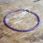 Amethyst Round 2mm Faceted beads adjustable stacking bracelet | STK-0202