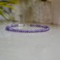 Amethyst Round 3mm Faceted beads adjustable stacking bracelet | STK-0220