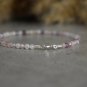 Amethyst Round 2mm Faceted beads adjustable stacking bracelet | STK-0245