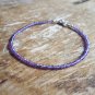 Amethyst Round 2mm Faceted beads adjustable stacking bracelet | STK-0252