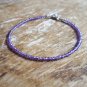 Amethyst Round 2mm Faceted beads adjustable stacking bracelet | STK-0252