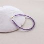 Amethyst Round 2mm Faceted beads adjustable stacking bracelet | STK-0253