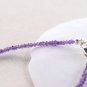 Amethyst Round 2mm Faceted beads adjustable stacking bracelet | STK-0253
