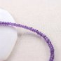 Amethyst Round 2mm Faceted beads adjustable stacking bracelet | STK-0253