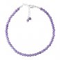 Amethyst Round 3mm Faceted beads adjustable stacking bracelet | STK-0275
