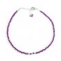 Amethyst Round 2mm Faceted beads adjustable stacking bracelet | STK-0286