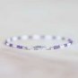 Amethyst Round 2mm Faceted beads adjustable stacking bracelet | STK-0311