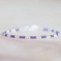 Amethyst Round 2mm Faceted beads adjustable stacking bracelet | STK-0311