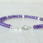 Amethyst Round 3mm Faceted beads adjustable stacking bracelet | STK-0331