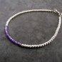 Amethyst Round 3mm Faceted beads adjustable stacking bracelet | STK-0342