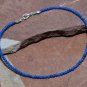 Blue Jade Round 3mm Smooth beads adjustable stacking bracelet | STK-1588