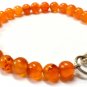Carnelian Round 8mm Smooth beads adjustable stacking bracelet | STK-1864