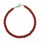 Carnelian Round 4mm Smooth beads adjustable stacking bracelet | STK-1868