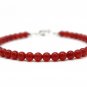 Carnelian Round 4mm Smooth beads adjustable stacking bracelet | STK-1868