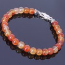 Carnelian Round 6mm Smooth beads adjustable stacking bracelet | STK-1870
