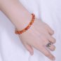 Carnelian Round 6mm Smooth beads adjustable stacking bracelet | STK-1870