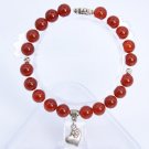 Carnelian Round 8mm Smooth beads adjustable stacking bracelet | STK-1919