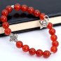 Carnelian Round 8mm Smooth beads adjustable stacking bracelet | STK-1919