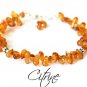 Citrine Drops 5-6mm Smooth beads adjustable stacking bracelet | STK-2195