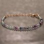 Fluorite Round 3mm Faceted beads adjustable stacking bracelet | STK-2830
