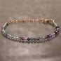 Fluorite Round 3mm Faceted beads adjustable stacking bracelet | STK-2830