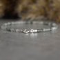 Fluorite Round 3mm Faceted beads adjustable stacking bracelet | STK-2833