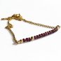 Garnet Round 3.5mm Faceted beads adjustable stacking bracelet | STK-2961