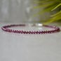 Garnet Round 2.5mm Faceted beads adjustable stacking bracelet | STK-3031