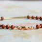 Goldstone Round 6mm Smooth beads adjustable stacking bracelet | STK-3248