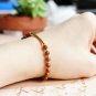 Goldstone Round 6mm Smooth beads adjustable stacking bracelet | STK-3248