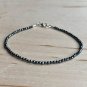 Hematite Round 2mm Faceted beads adjustable stacking bracelet | STK-3488