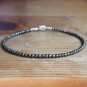 Hematite Round 3mm Faceted beads adjustable stacking bracelet | STK-3514