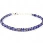 Iolite Rondelle 3mm Smooth beads adjustable stacking bracelet | STK-3682
