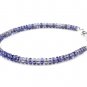 Iolite Rondelle 3mm Smooth beads adjustable stacking bracelet | STK-3682