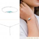 Larimar Fancy 3-4mm Smooth beads adjustable stacking bracelet | STK-4396