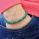 Malachite Round 6mm Smooth beads adjustable stacking bracelet | STK-4514