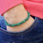 Malachite Round 6mm Smooth beads adjustable stacking bracelet | STK-4514