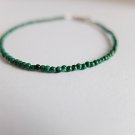 Malachite Round 3mm Smooth beads adjustable stacking bracelet | STK-4516