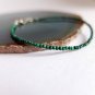 Malachite Round 3mm Smooth beads adjustable stacking bracelet | STK-4516