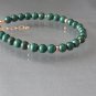 Malachite Round 8mm Smooth beads adjustable stacking bracelet | STK-4526