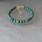 Malachite Round 8mm Smooth beads adjustable stacking bracelet | STK-4526