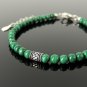 Malachite Round 6mm Smooth beads adjustable stacking bracelet | STK-4527